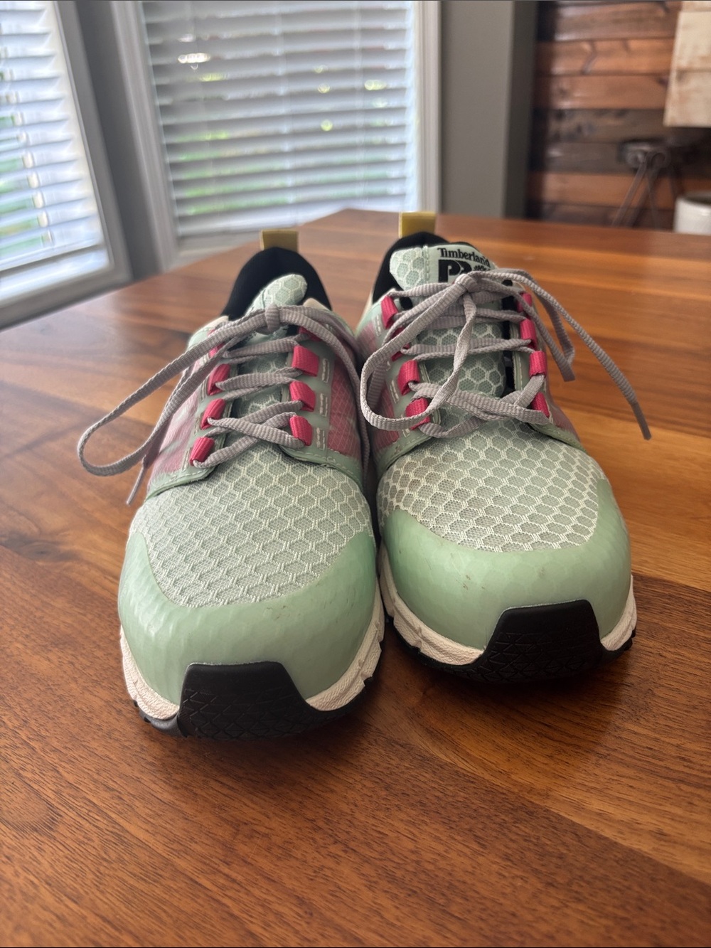 Timberland PRO Radius Comp Toe Pink Green Work Utility Sneaker Shoes Size 8 - Picture 3 of 9